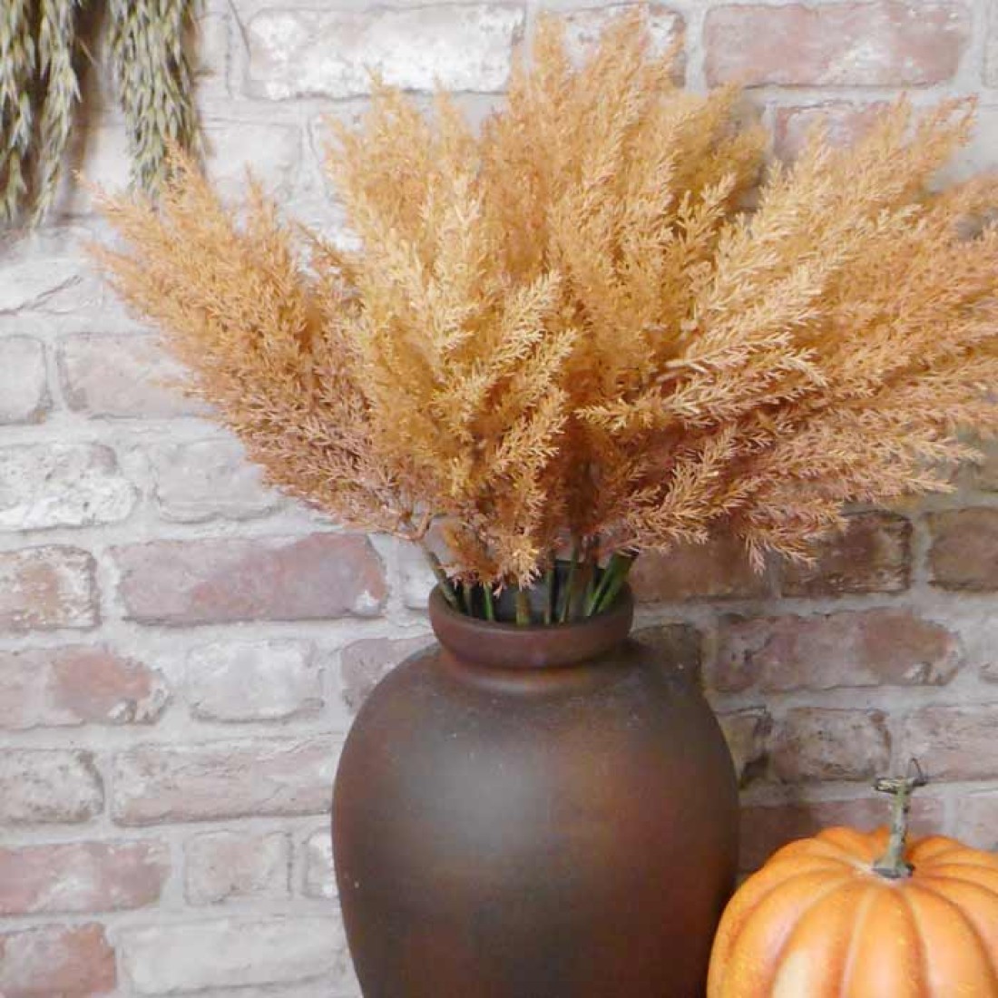 Artificial Pampas Grass Caramel 65cm Artificial Grasses